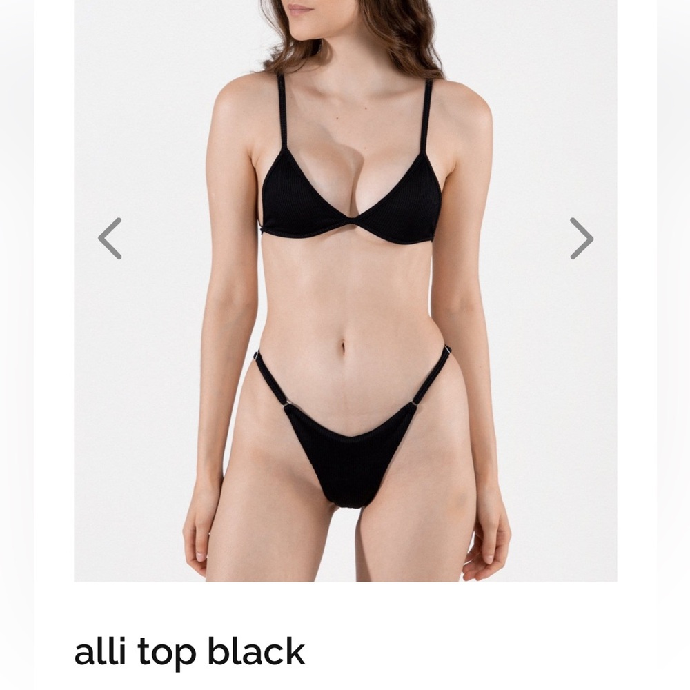 OneOne Alli bikini top in Onyx